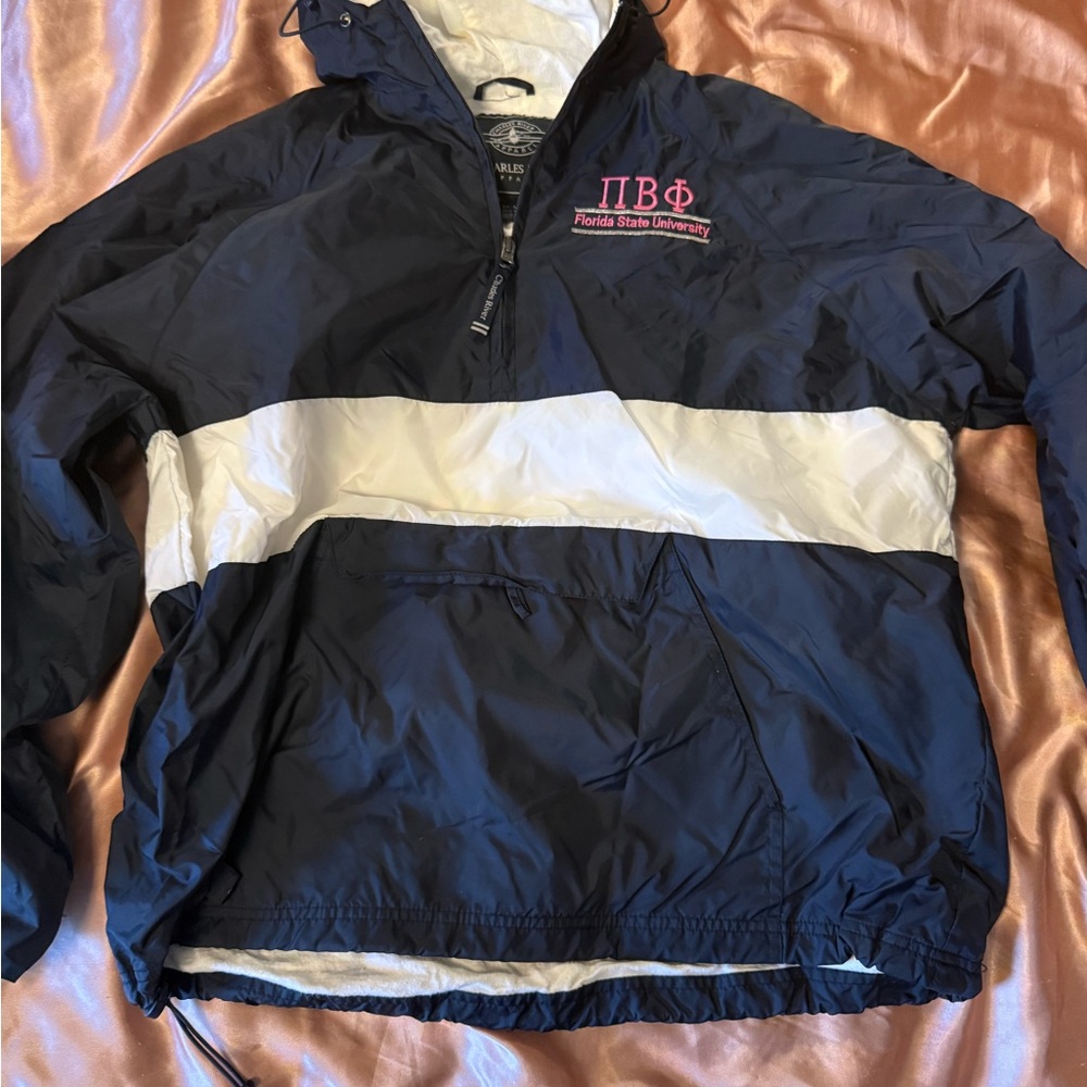 Charles River Apparel PI BETA PHI Navy and Cream Jacket